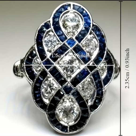 NEW! GORGEOUS Antique Estate Style Ring Sz 6 - Picture 3 of 3